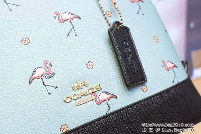 COACH蔻馳 專櫃同步 火烈鳥貝殼包 頂級品質 進口原單手掌紋牛皮 手提肩背包  Chz1401